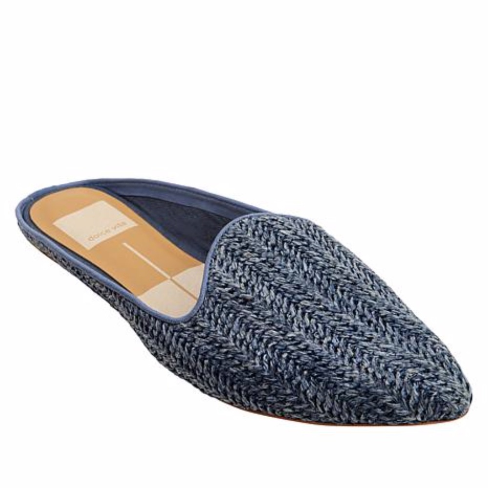 Dolce Vita Grant Raffia Mule - Blue NEVER WORN